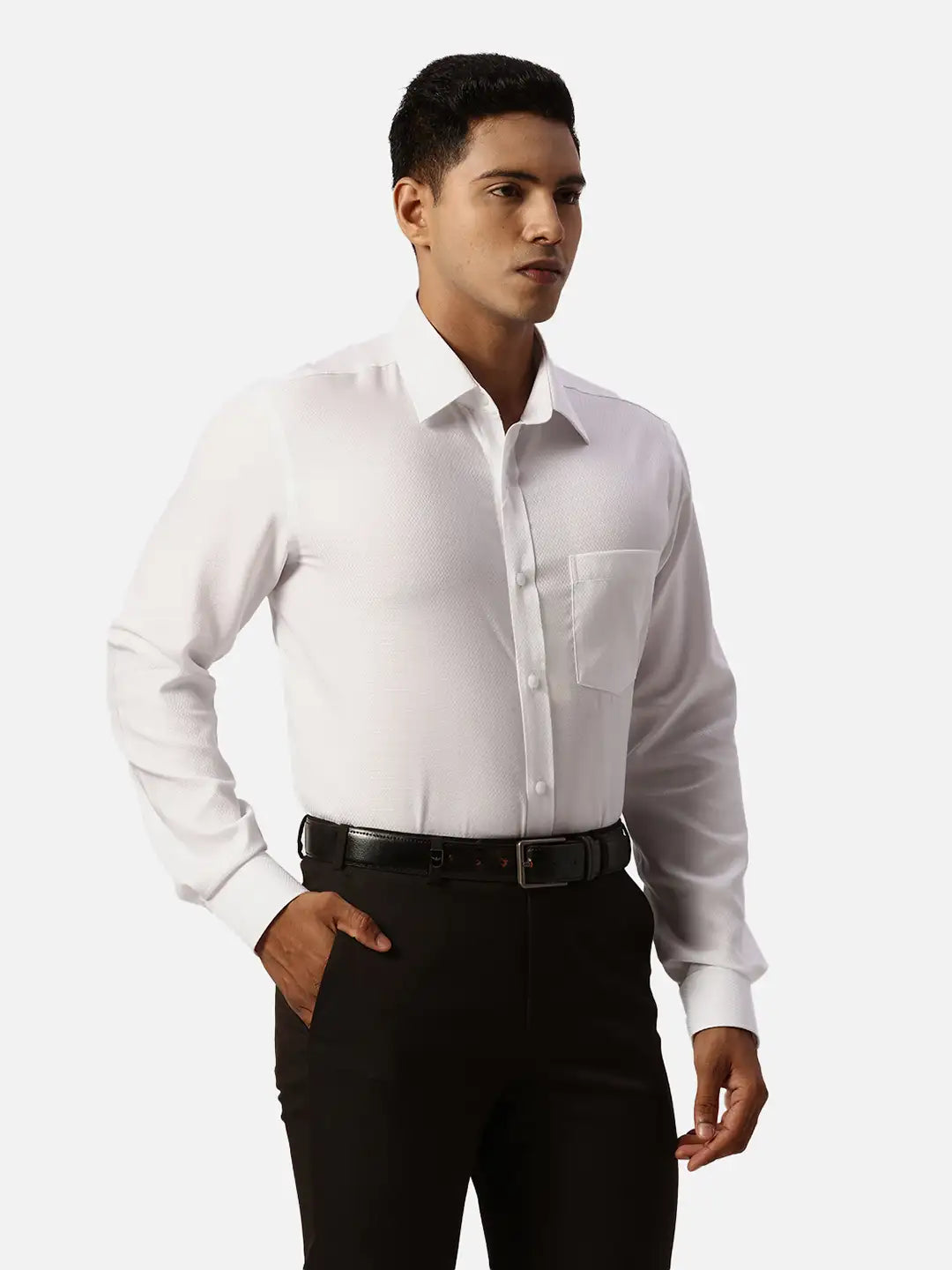 Park Avenue Regular Fit Solid Medium Violet Shirt