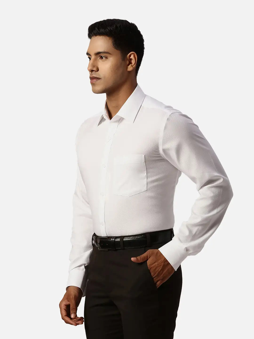 Park Avenue Regular Fit Solid Medium Violet Shirt