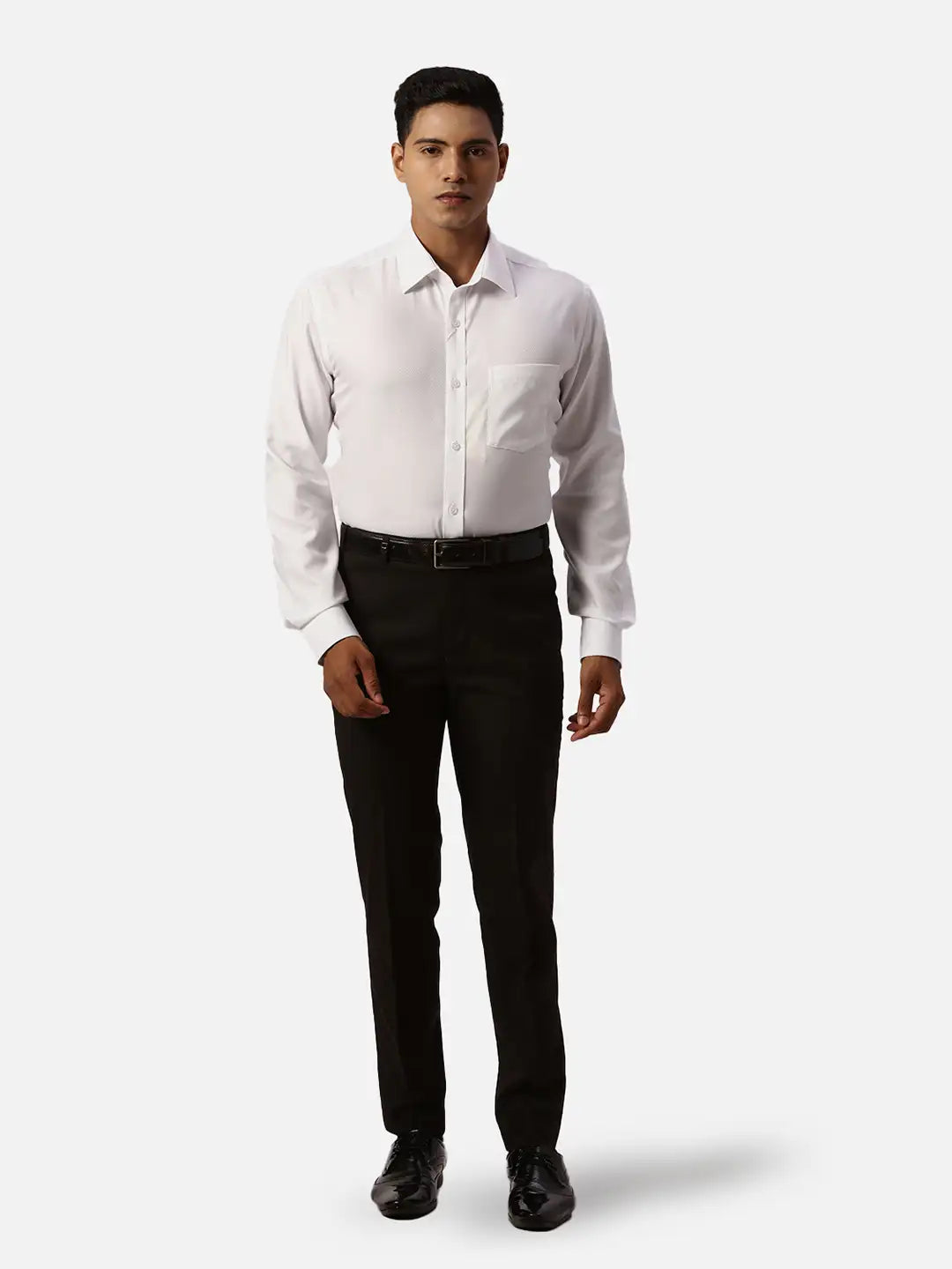 Park Avenue Regular Fit Solid Medium Violet Shirt