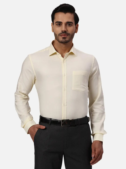 Park Avenue Regular Fit Self Design Medium Petrol Shirt