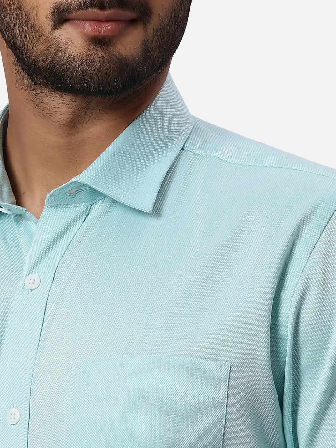 Park Avenue Regular Fit Self Design White Shirt