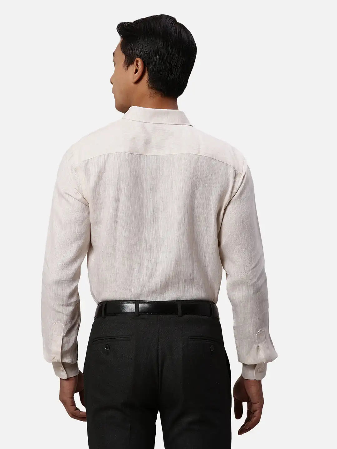 Park Avenue Regular Fit Striped Light Fawn Shirt