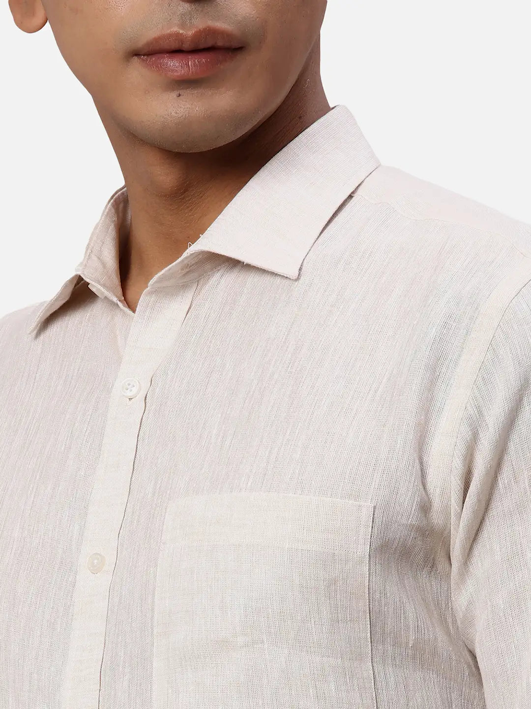 Park Avenue Regular Fit Striped Light Fawn Shirt
