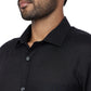 Park Avenue Men Blue Structure Regular Fit Cotton Blend Full Sleeve Ainsley Collar Shirt
