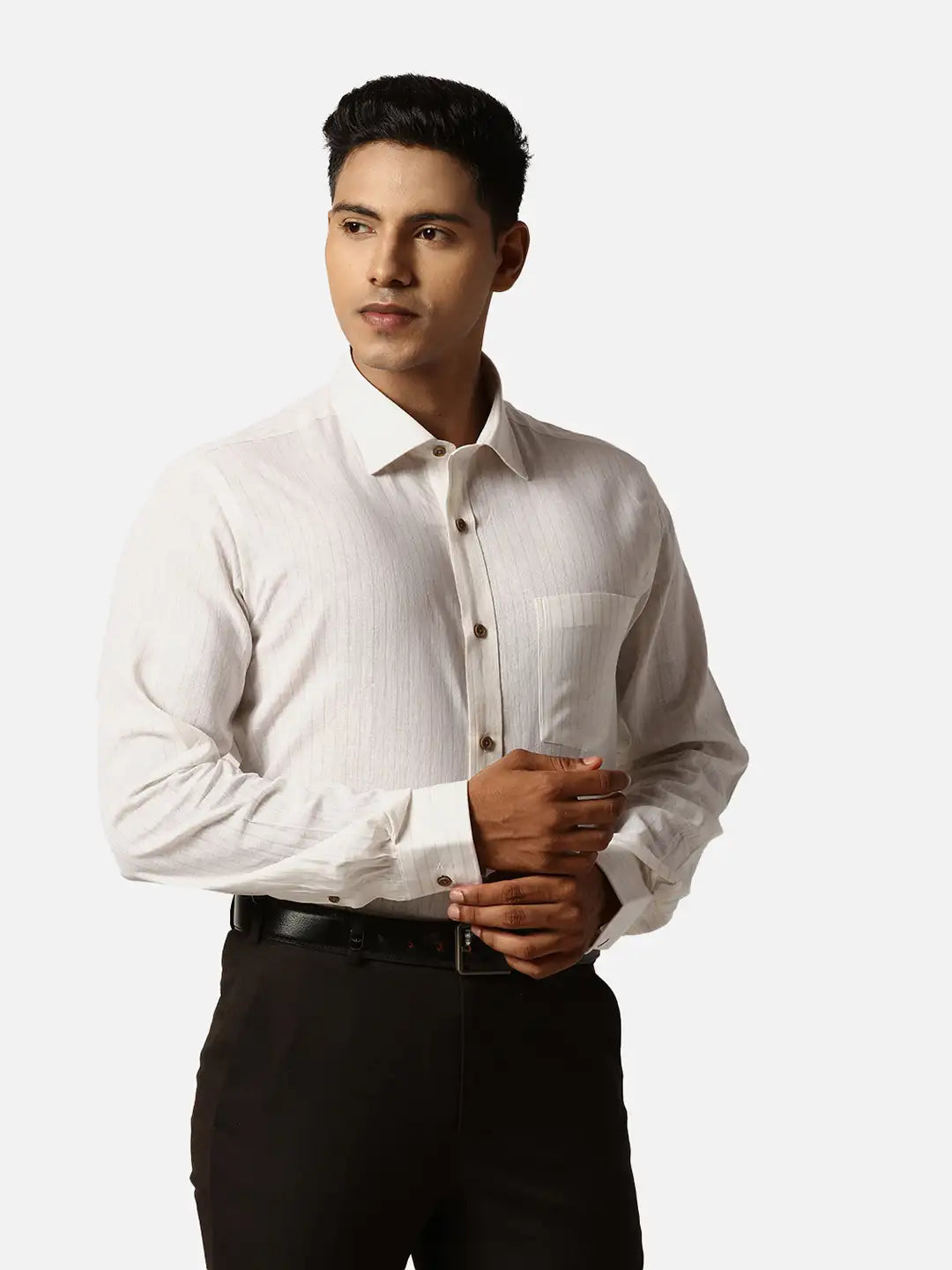 Park Avenue Regular Fit Checkered Fancy Blue Shirt