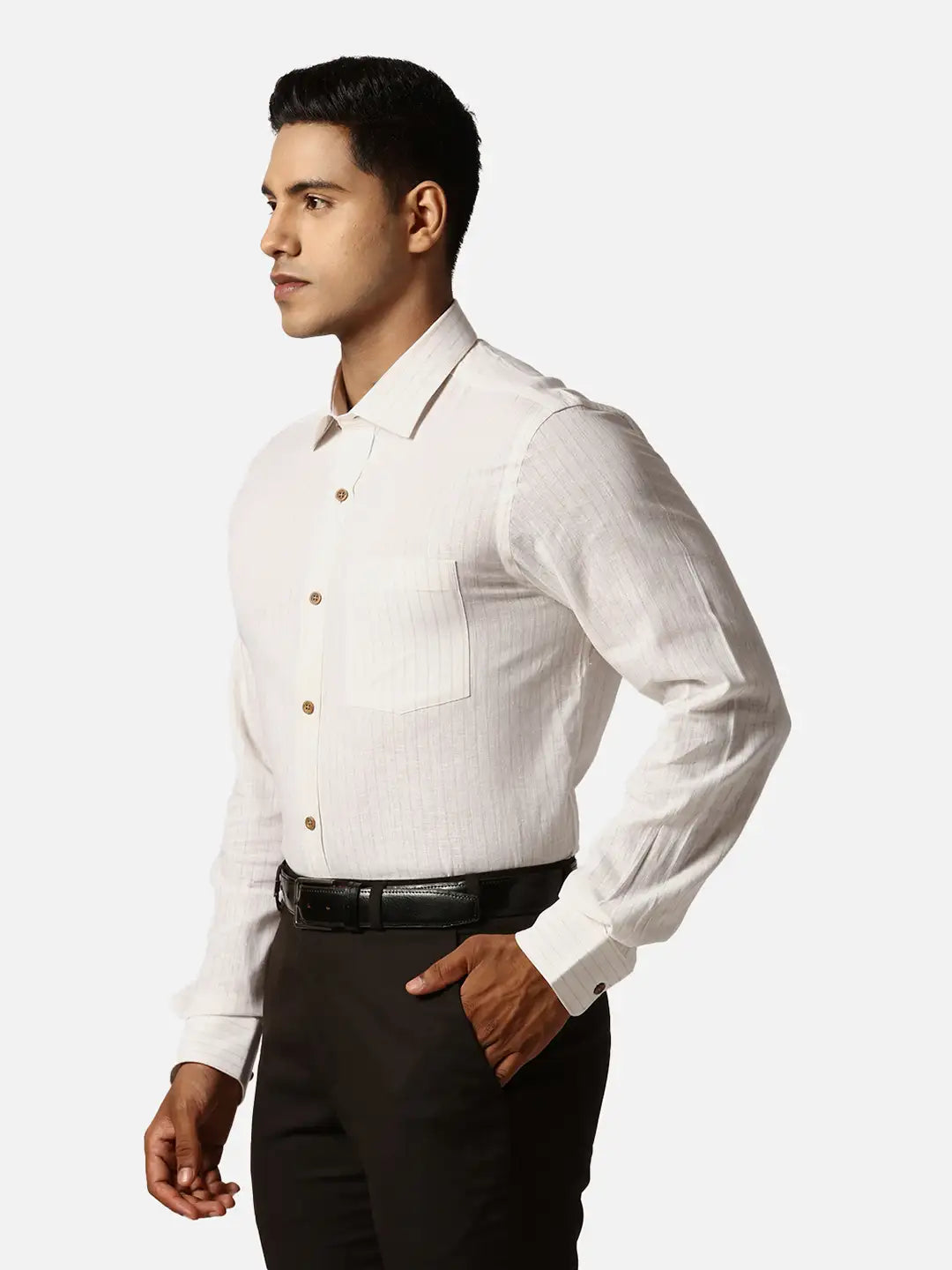 Park Avenue Regular Fit Checkered Fancy Blue Shirt