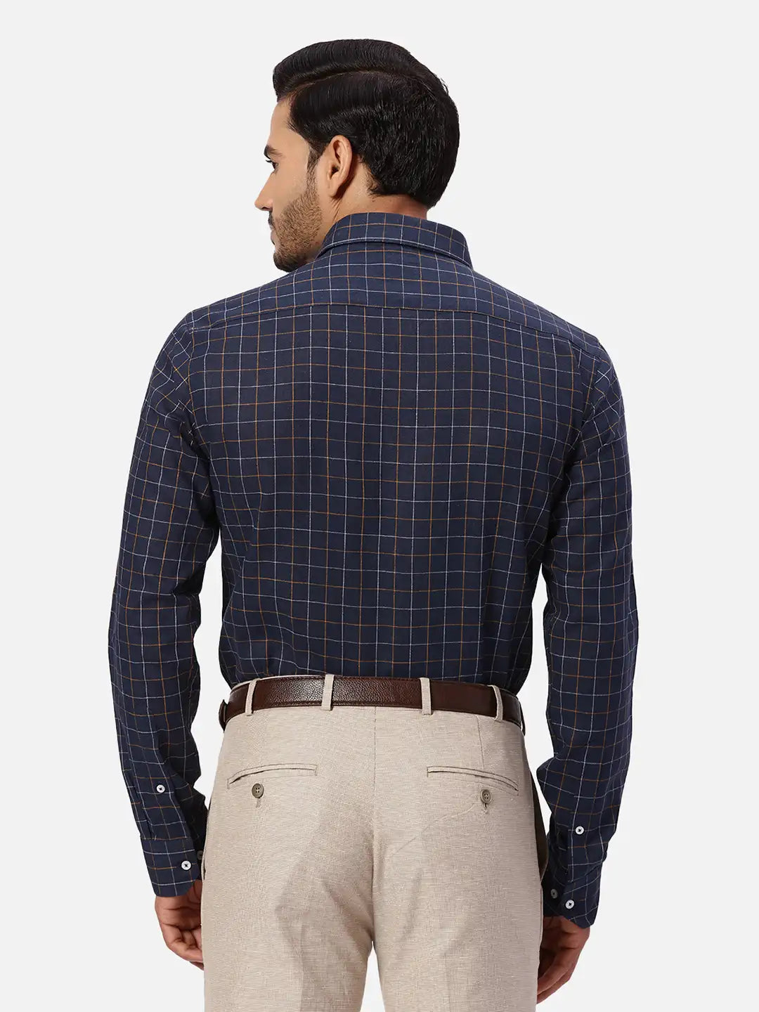 Park Avenue Regular Fit Checkered Medium Violet Shirt