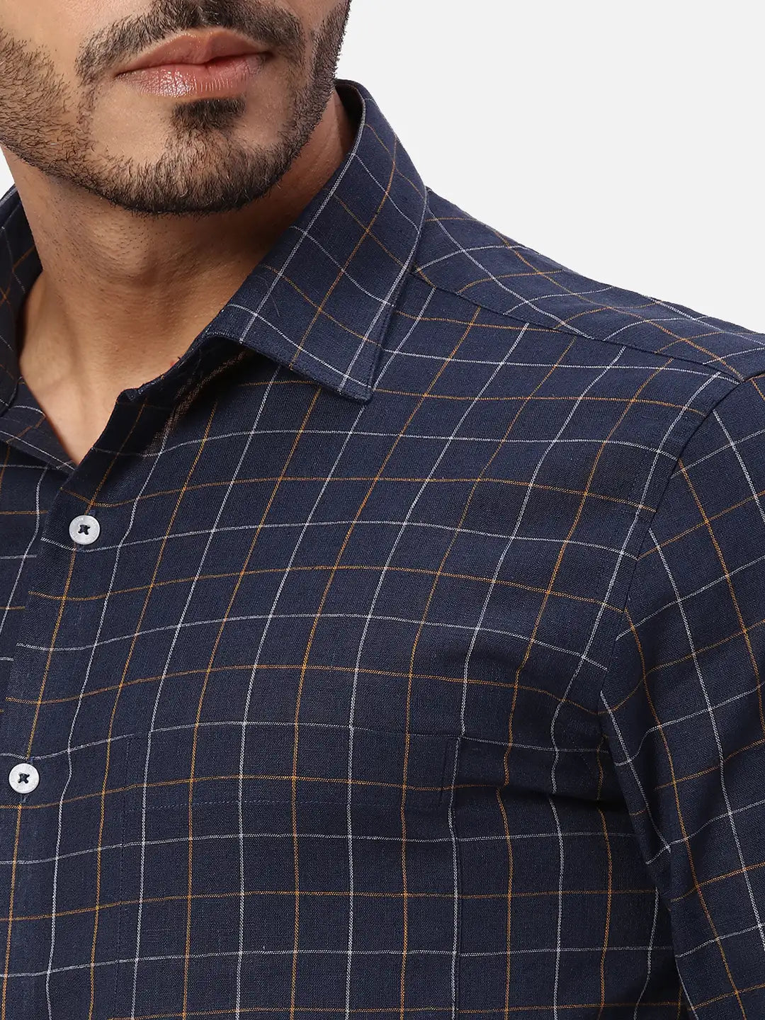 Park Avenue Regular Fit Checkered Medium Violet Shirt