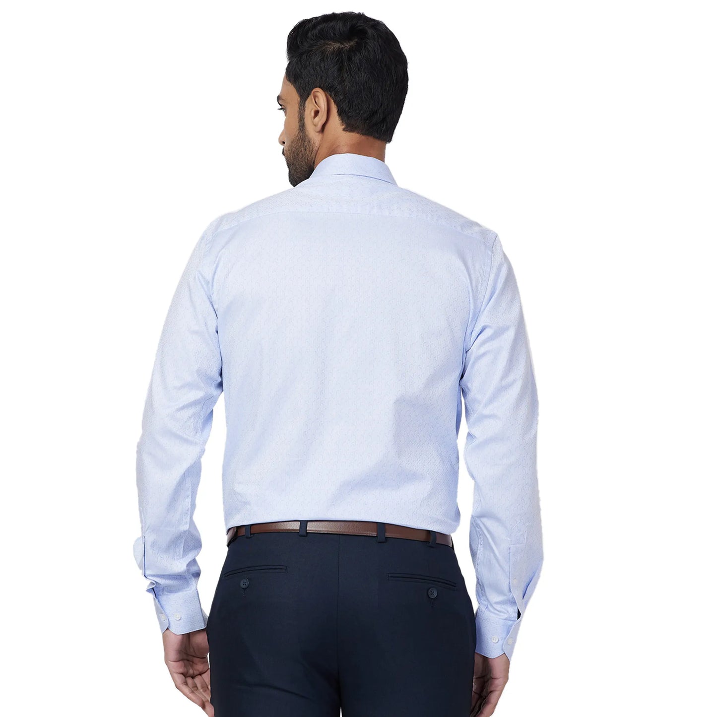 Park Avenue Men Black Structure Slim Fit Cotton Cutaway Collar Shirt