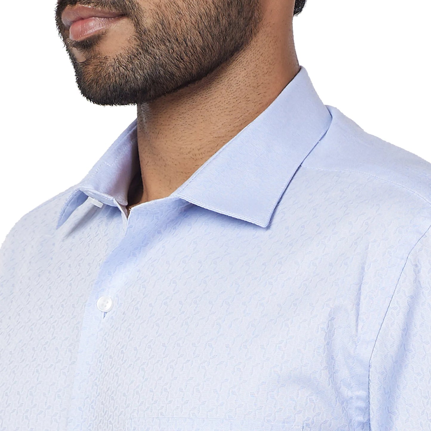 Park Avenue Men Black Structure Slim Fit Cotton Cutaway Collar Shirt