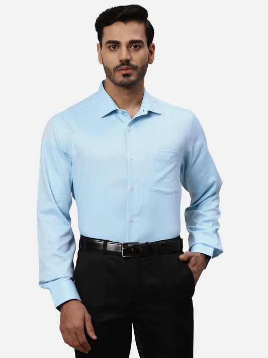 Park Avenue Regular Fit Self Design Light Fawn Shirt