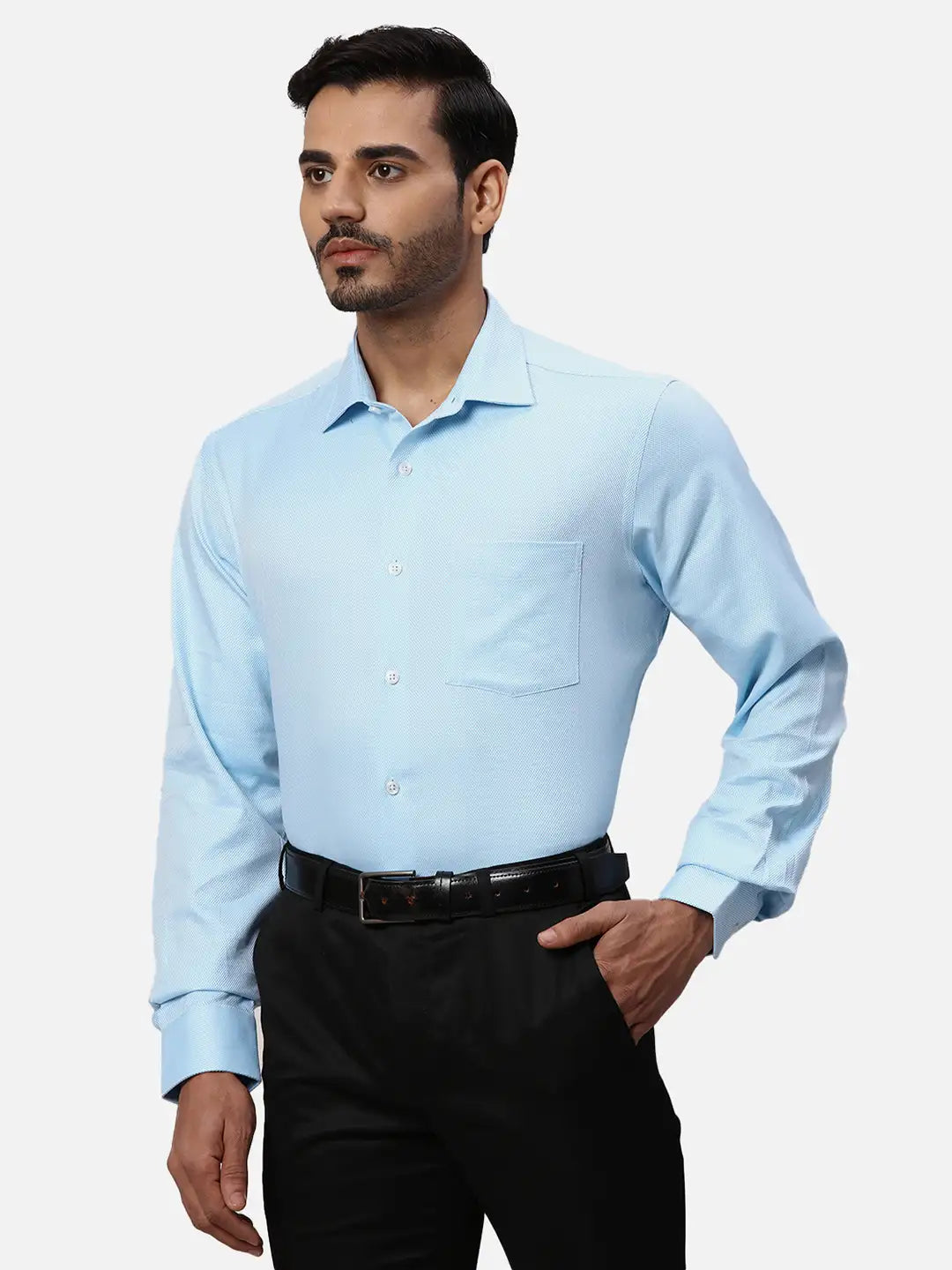 Park Avenue Regular Fit Self Design Light Fawn Shirt