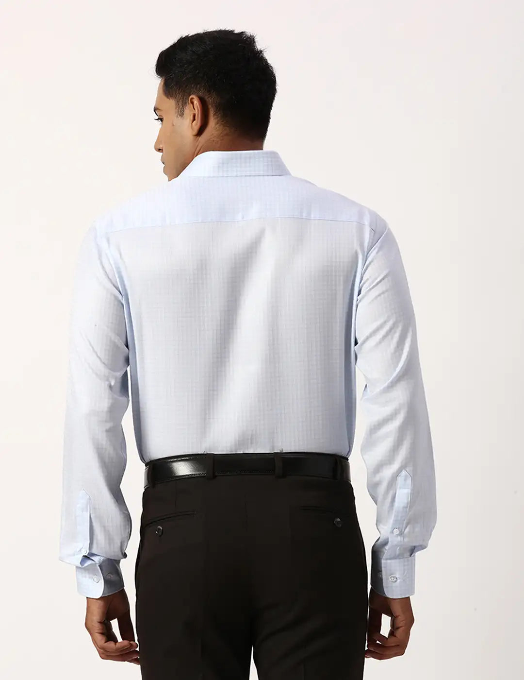 Park Avenue Regular Fit Checkered White Shirt
