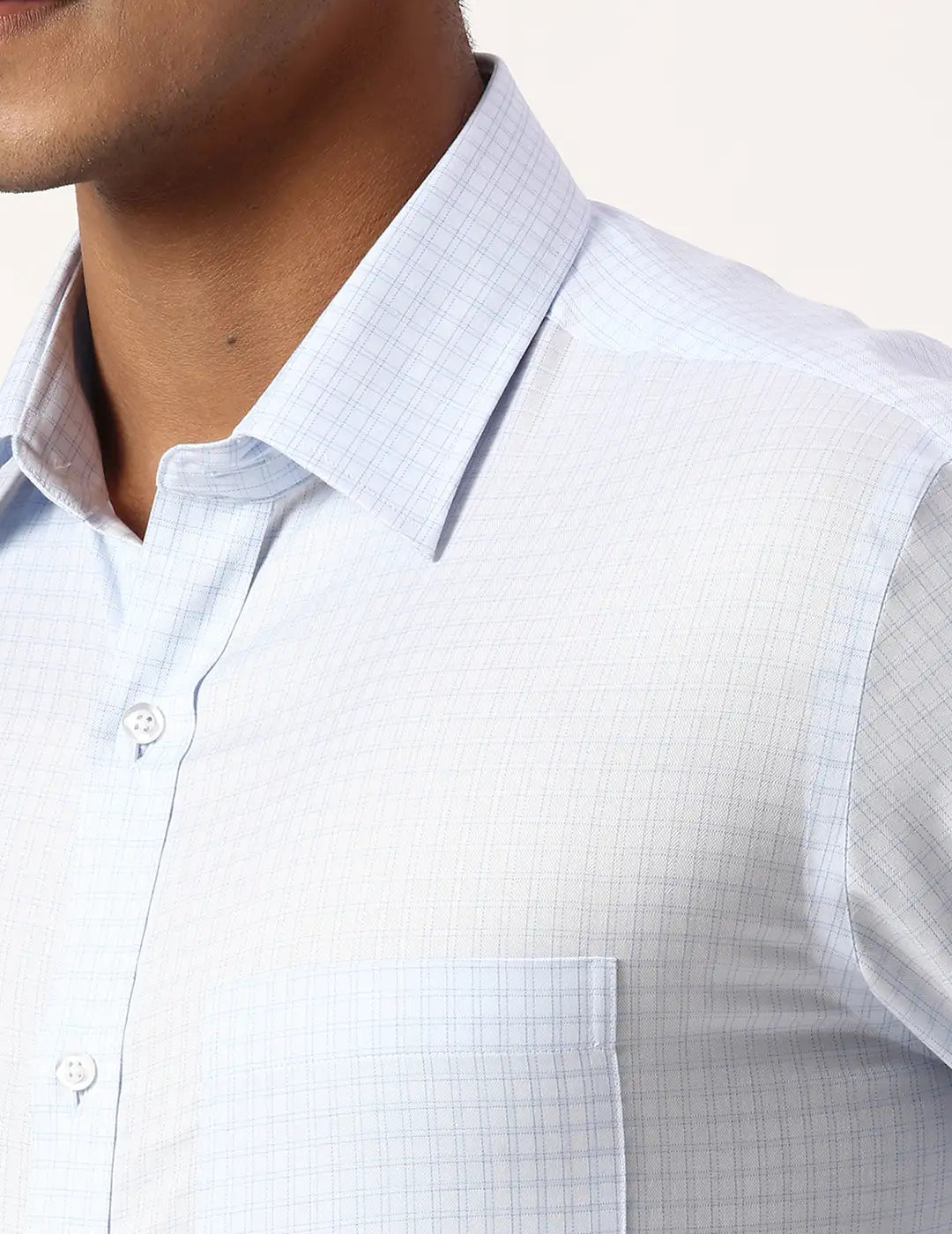 Park Avenue Regular Fit Checkered White Shirt