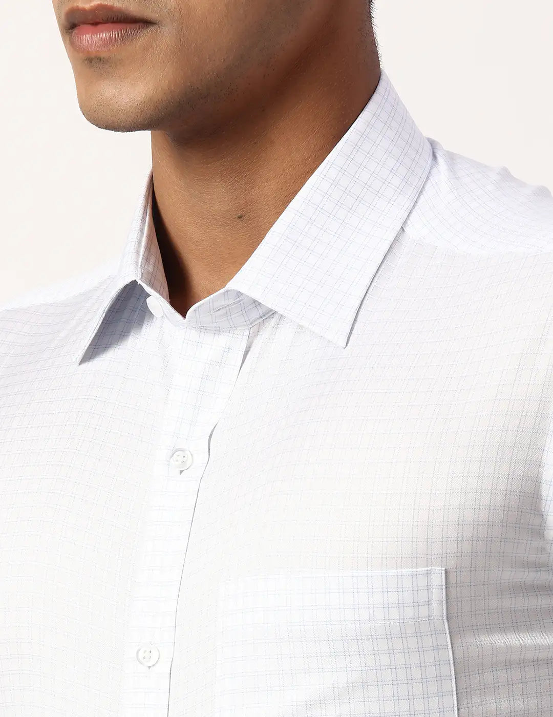 Park Avenue Regular Fit Striped Medium Blue Shirt