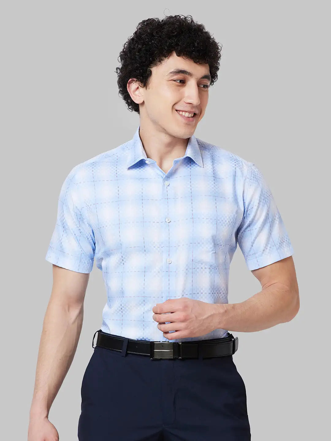 Men Regular Fit Blue Shirt