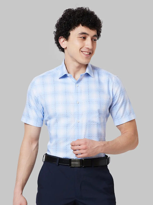 Men Regular Fit Blue Shirt