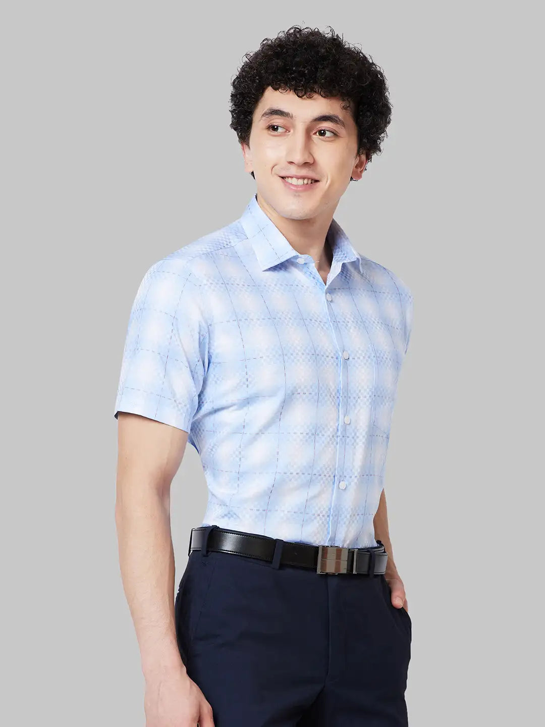 Men Regular Fit Blue Shirt
