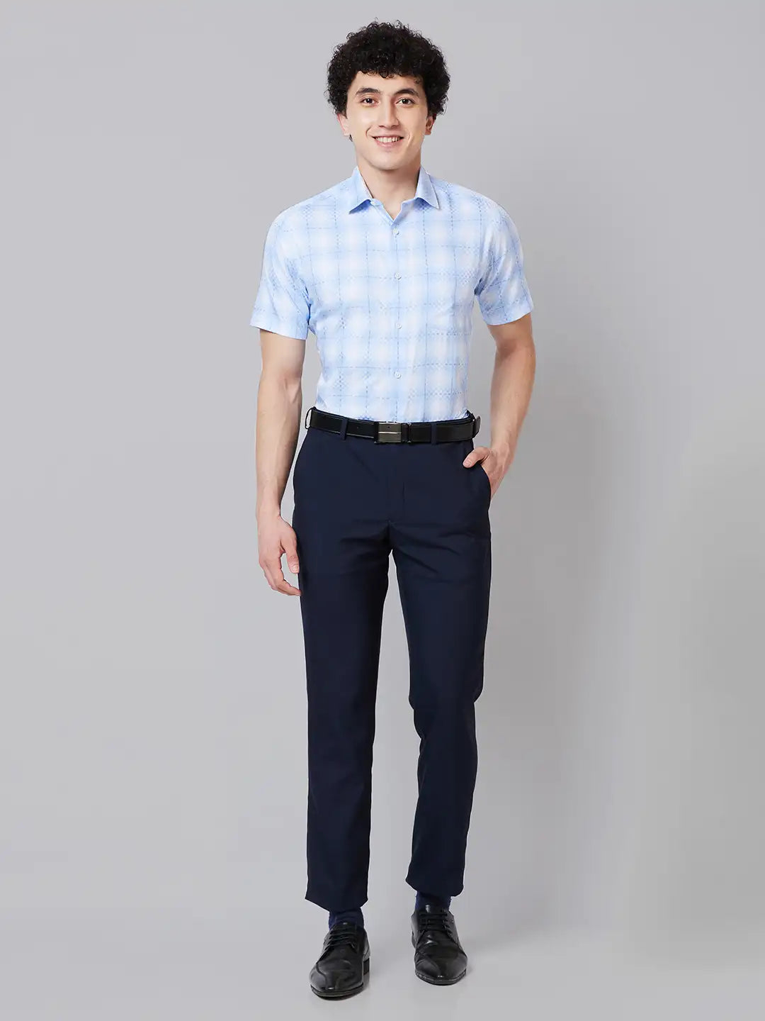 Men Regular Fit Blue Shirt