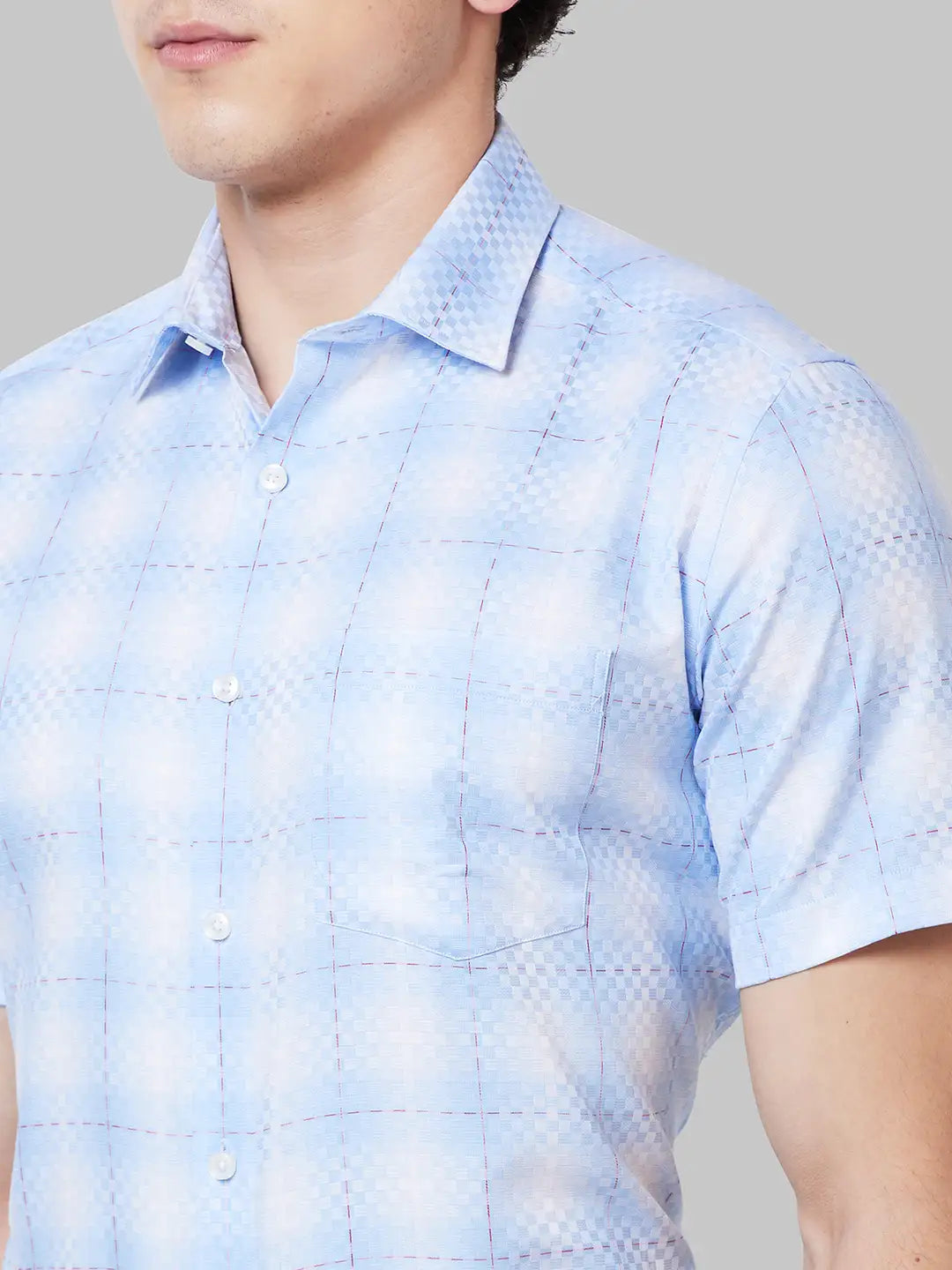 Men Regular Fit Blue Shirt