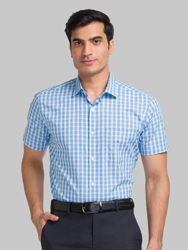Men Regular Fit Blue Shirt