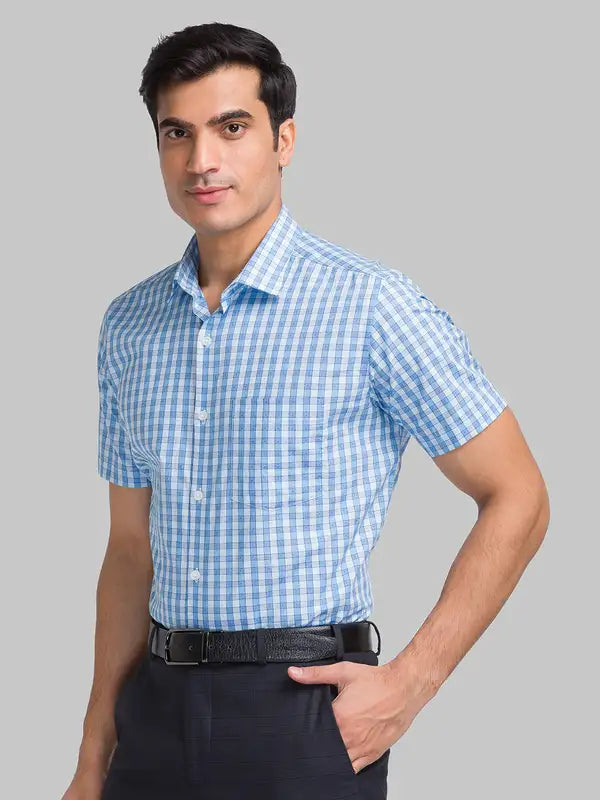 Men Regular Fit Blue Shirt