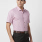Park Avenue Men Blue Solid Regular Fit Modal Blend Half Sleeve Ainsley Collar Shirt