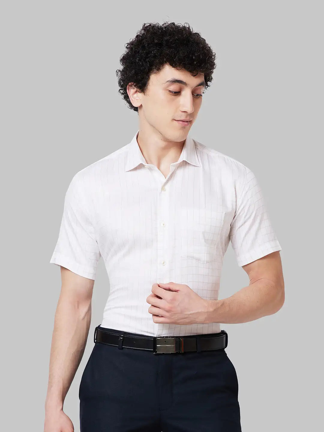 Men Contemporary Fit Black Shirt