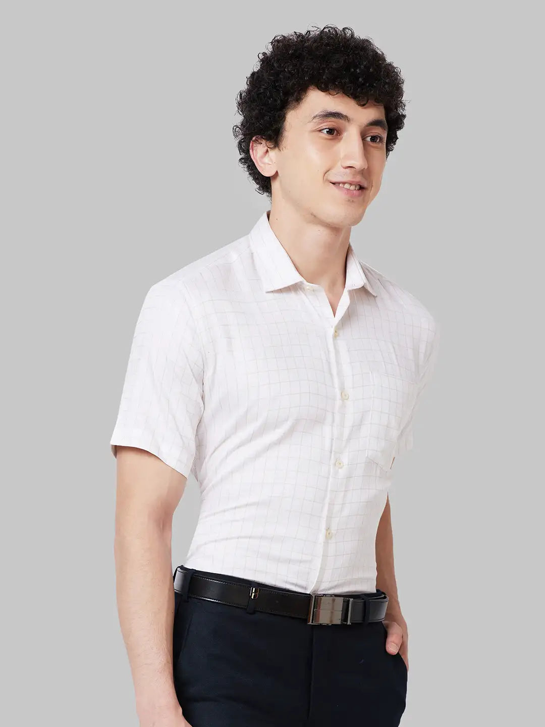 Men Contemporary Fit Black Shirt