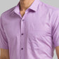 Men White Regular Fit Plain  Cotton Half Sleeve Ainsley Collar Shirts