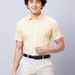 park avenue Men Fawn Structure Slim Fit Cotton Shirts