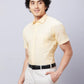 park avenue Men Fawn Structure Slim Fit Cotton Shirts