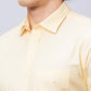 park avenue Men Fawn Structure Slim Fit Cotton Shirts