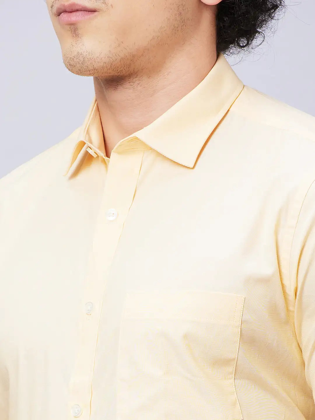 park avenue Men Fawn Structure Slim Fit Cotton Shirts