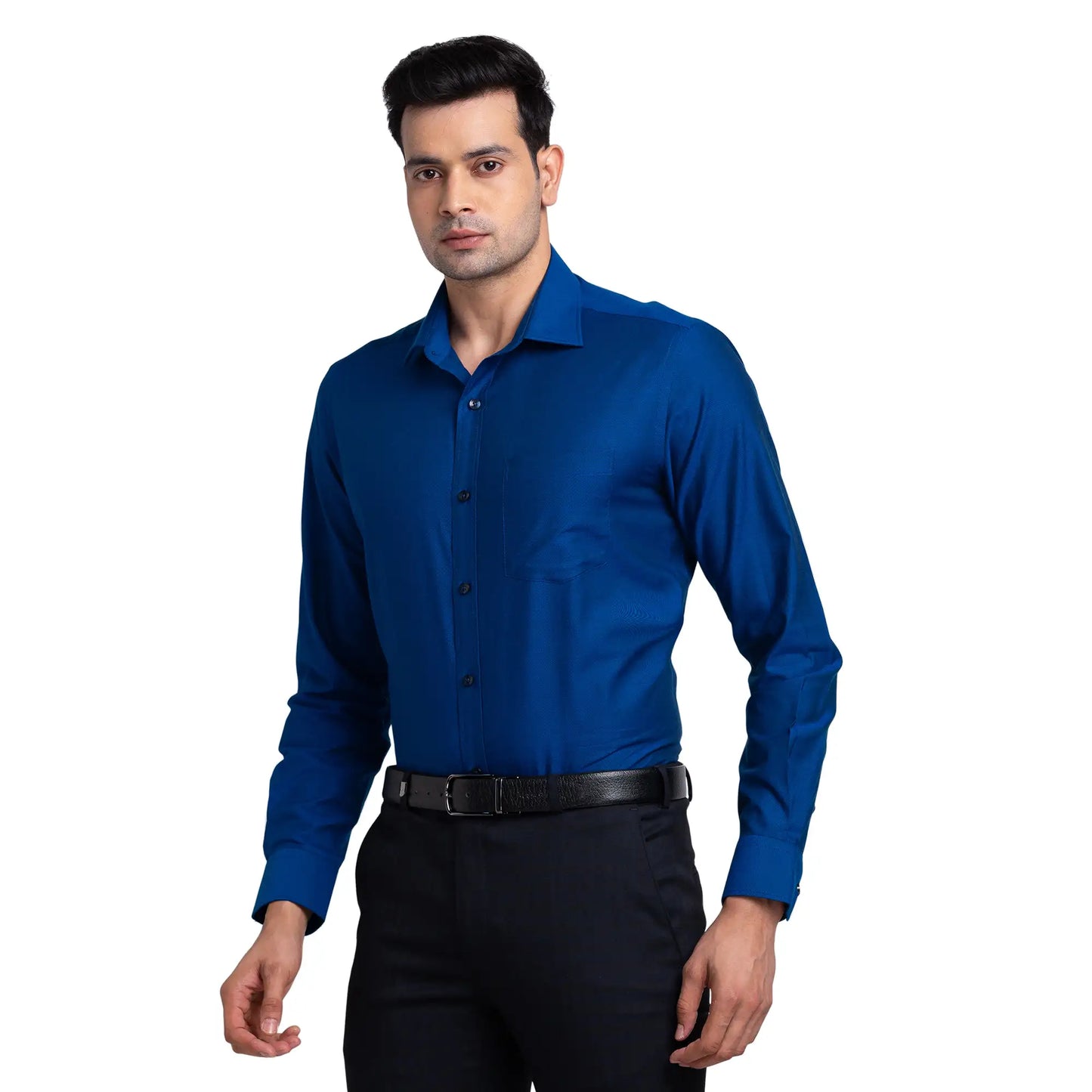 Park Avenue Men Grey Checks Regular Fit Cotton Half Sleeve Ainsley Collar Shirt