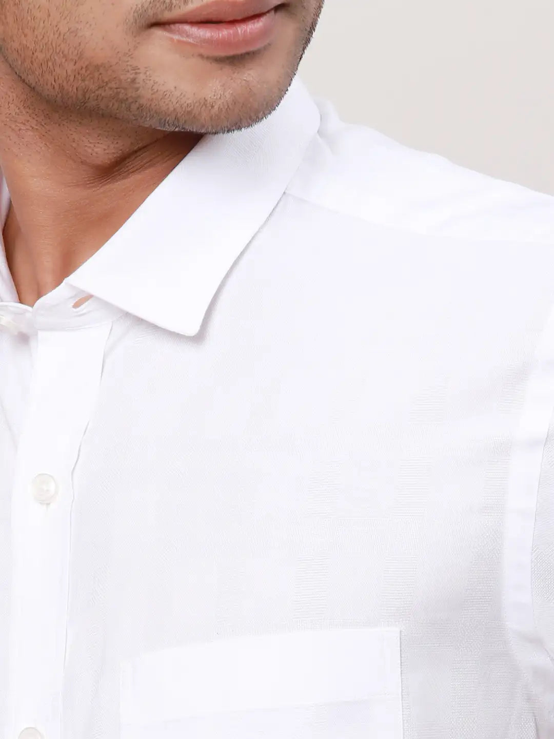 Park Avenue Men Blue Solid Regular Fit Cotton Half Sleeve Cutaway Collar Shirt