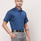 Park Avenue Men Red Solid Regular Fit Cotton Half Sleeve Cutaway Collar Shirt