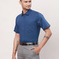 Park Avenue Men Red Solid Regular Fit Cotton Half Sleeve Cutaway Collar Shirt