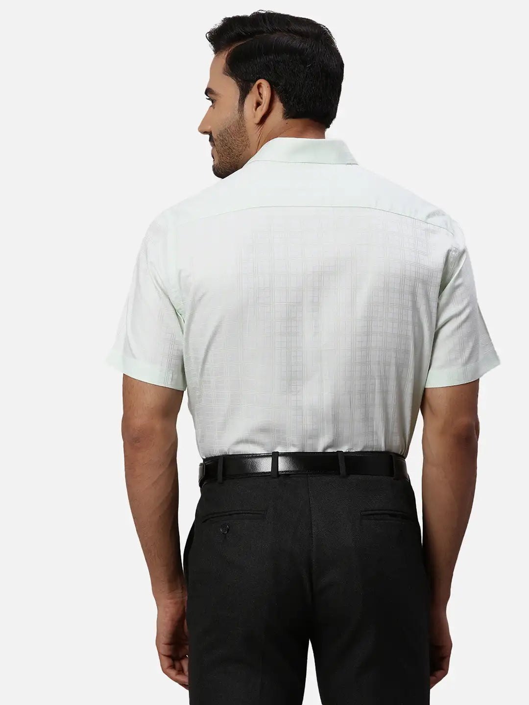 Park Avenue Regular Fit Checkered Light Red Shirt