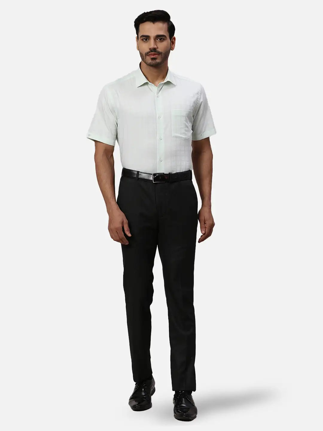 Park Avenue Regular Fit Checkered Light Red Shirt