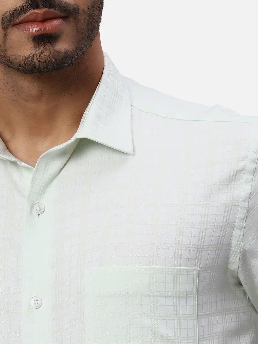 Park Avenue Regular Fit Checkered Light Red Shirt
