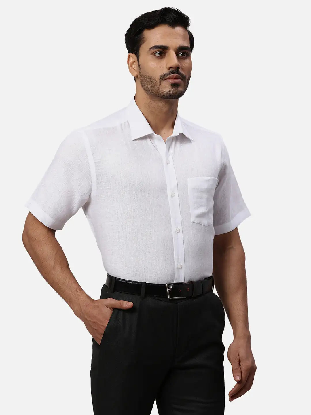 Park Avenue Regular Fit Checkered Medium Blue Shirt