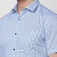 Park Avenue Men Blue Checks Regular Fit Cotton Half Sleeve Ainsley Collar Shirt