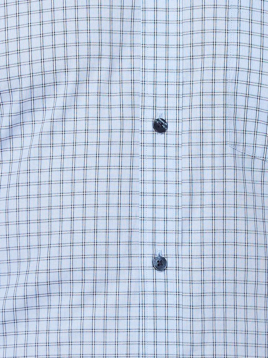 Park Avenue Men Blue Checks Regular Fit Cotton Half Sleeve Ainsley Collar Shirt