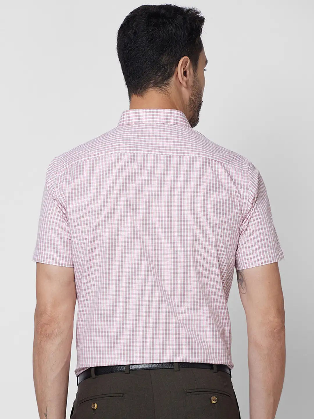 Park Avenue Men Blue Print Slim Fit Cotton Shirt