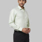Park Avenue Men Petrol Structure Slim Fit Polyester Blend Shirt