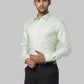 Park Avenue Men Petrol Structure Slim Fit Polyester Blend Shirt