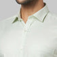 Park Avenue Men Petrol Structure Slim Fit Polyester Blend Shirt