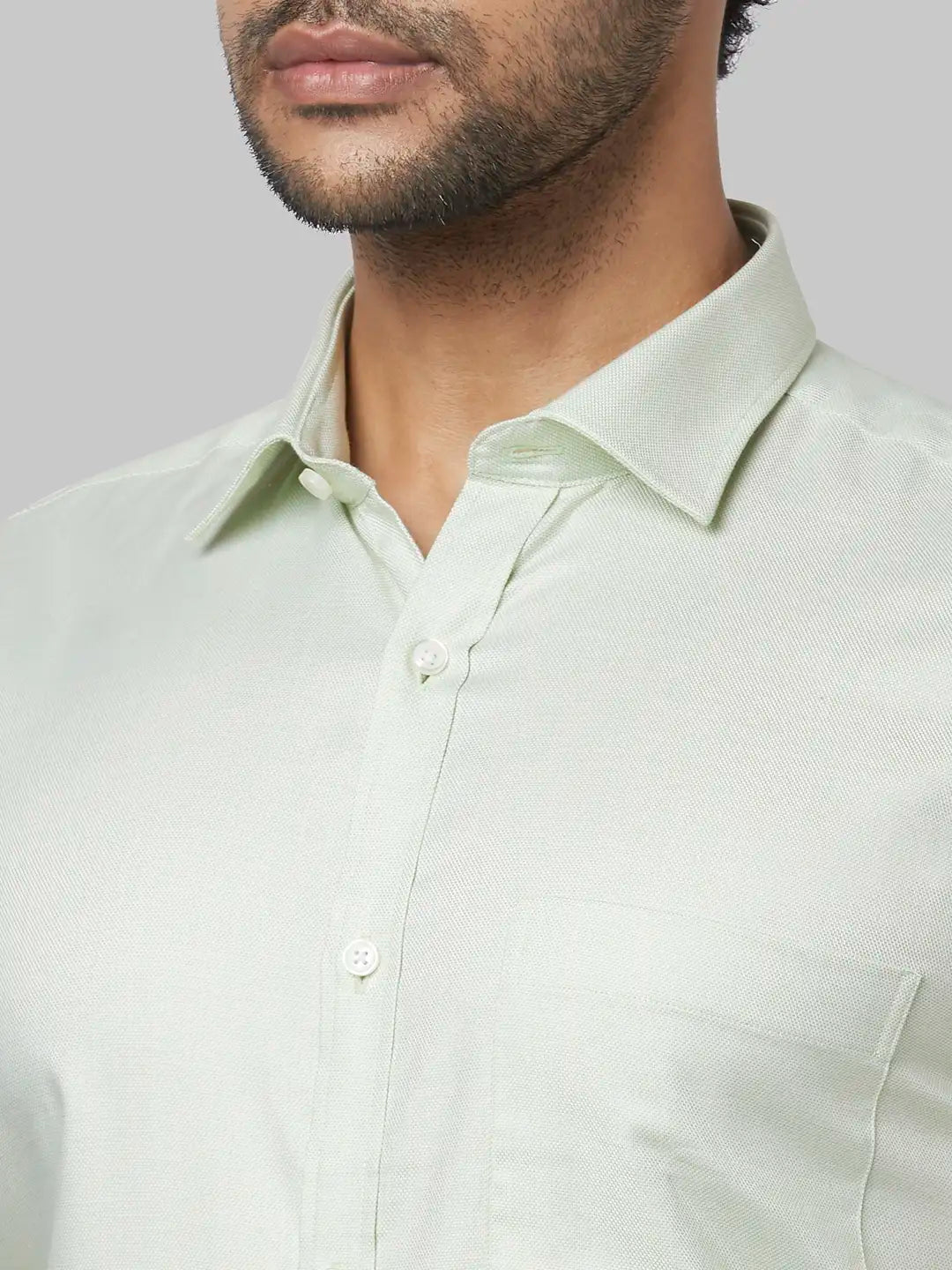 Park Avenue Men Petrol Structure Slim Fit Polyester Blend Shirt
