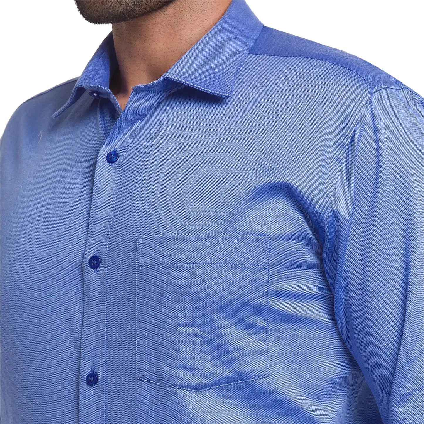 Men Slim Fit Dark Blue Shirt